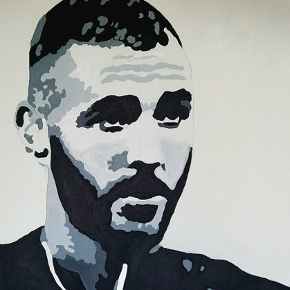 K. B. acrylique sur toile 46x55cm, 2022