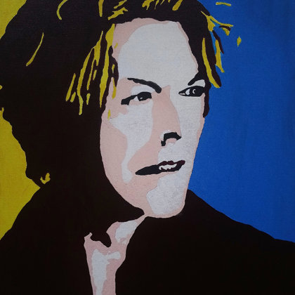 D.B. acrylique sur toile 46x55cm, 2016/2020