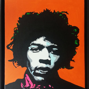 J.H.. acrylique sur toile 46x55 cm, boite américaine / 2016