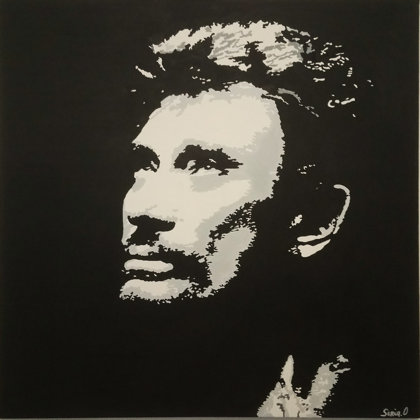 J.H. acrylique sur toile 90X90 cm / 2018