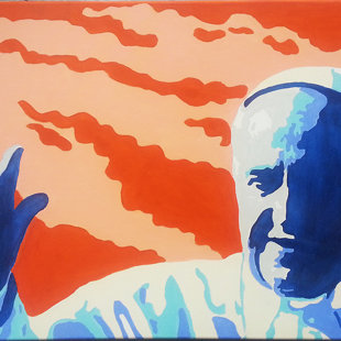 P.F. acrylique sur toile 70x50 / 2017