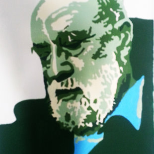 M.B. acrylique sur toile 38X46 cm / 2017