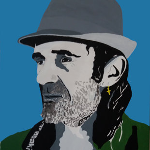 Franck acrylique sur toile  46x55 cm / 2017