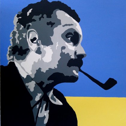 G.B. acrylique sur toile 46x55 cm, 2016