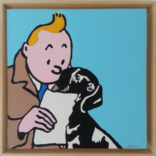 acrylique sur toile 40X40, cadre américain 45x45 cm, 2014