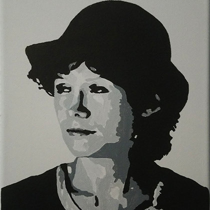 Michele D. acrylique sur toile  24x30 cm / 2018