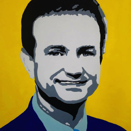 R.P. sur carton 80x80 cm 2020