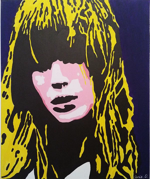 M.F. acrylique sur toile  46x55 cm / 2015