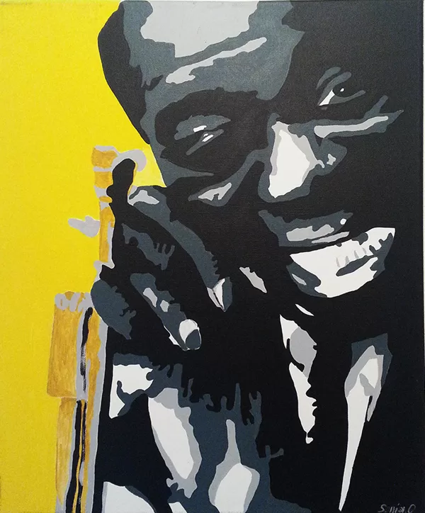 L.A. acrylique sur toile  46x55 cm / 2015