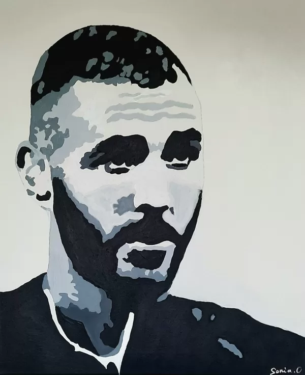 K. B. acrylique sur toile 46x55cm, 2022