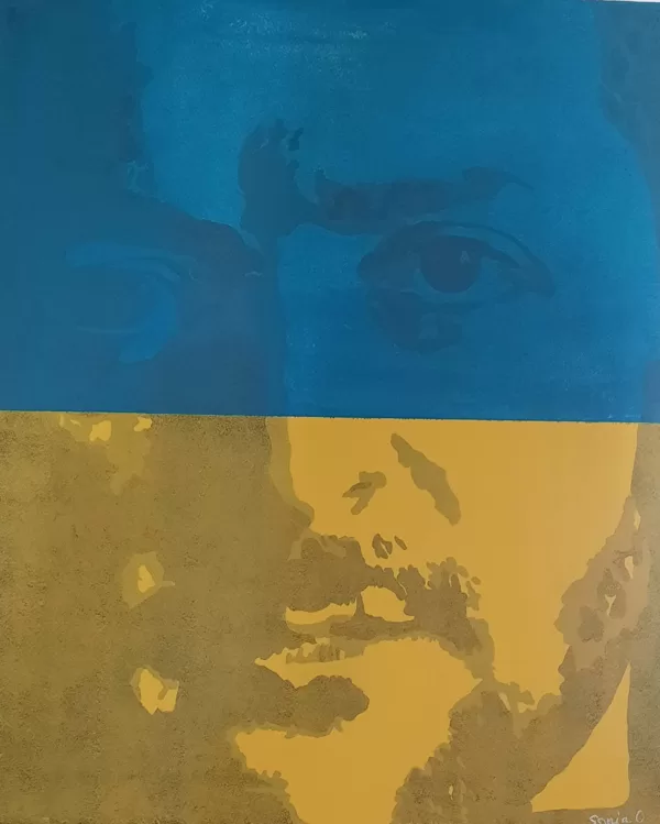 V. Z. acrylique sur toile 46x55cm, 2022