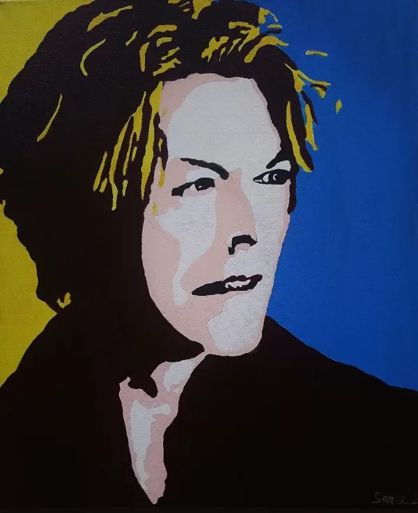 D.B. acrylique sur toile 46x55cm, 2016/2020