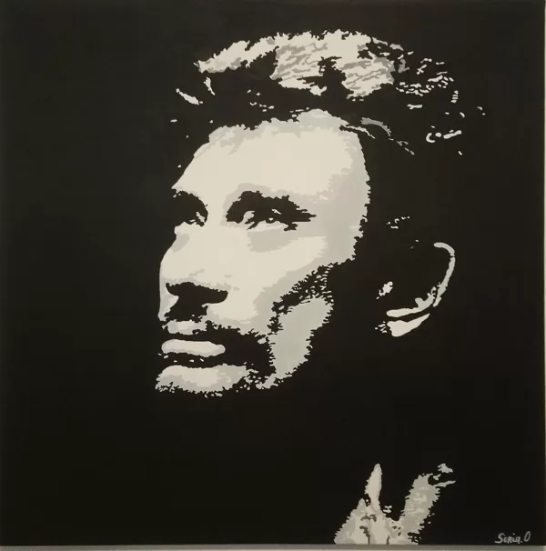 J.H. acrylique sur toile 90X90 cm / 2018