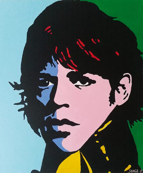 M.J. acrylique sur toile  46x55 cm / 2014