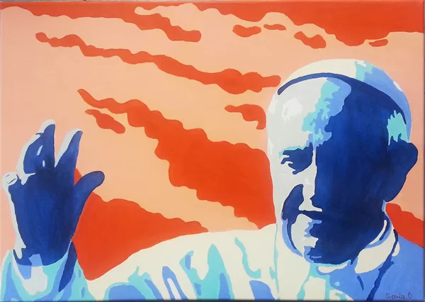P.F. acrylique sur toile 70x50 / 2017
