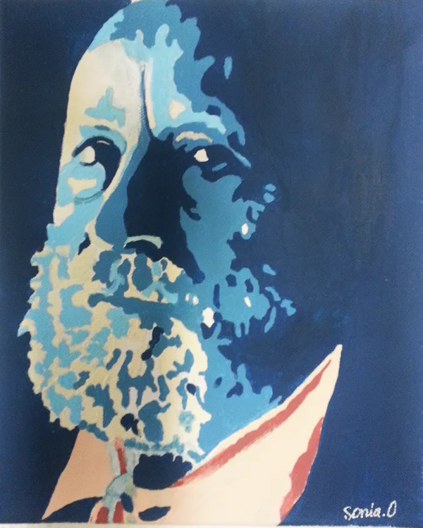 M.B. acrylique sur toile 38X46 cm / 2017
