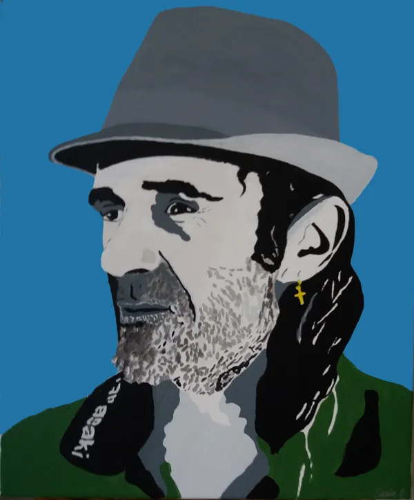 Franck acrylique sur toile  46x55 cm / 2017