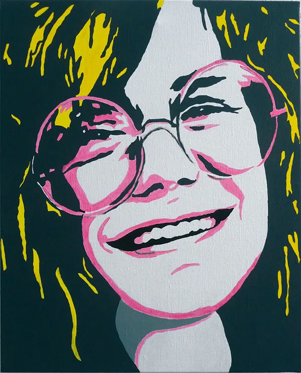 J.J. acrylique sur toile  46x55 cm / 2012