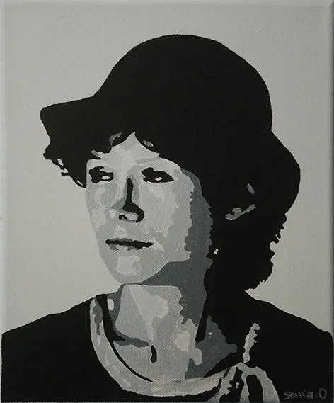 Michele D. acrylique sur toile  24x30 cm / 2018