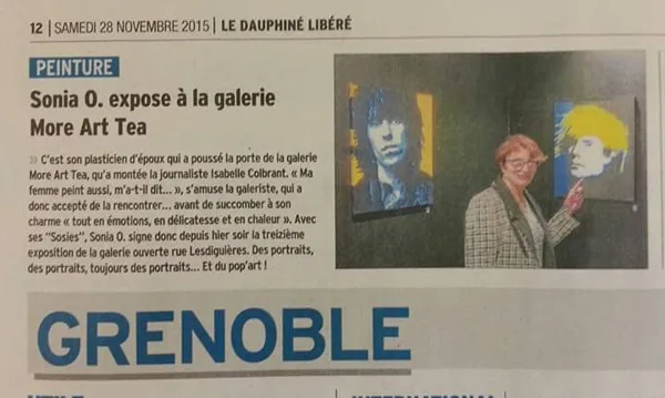 Dauphiné Libéré, Galerie More Art Tea Grenoble 2015
