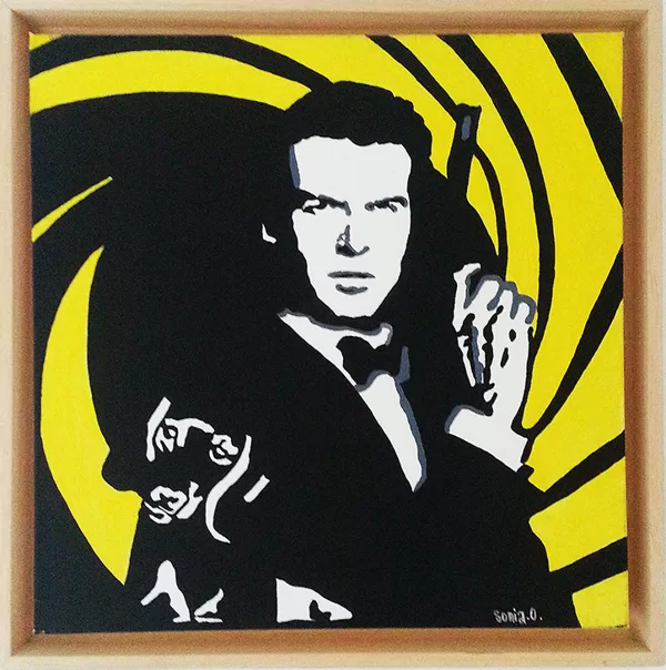 acrylique sur toile 40X40, cadre américain 45x45 cm, 2014
