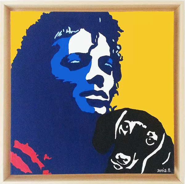 acrylique sur toile 40X40, cadre américain 45x45 cm, 2014