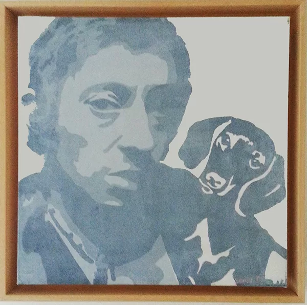 acrylique sur toile 40X40, cadre américain 45x45 cm, 2014