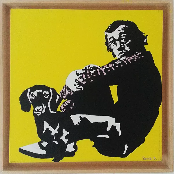 acrylique sur toile 40X40, cadre américain 45x45 cm, 2014