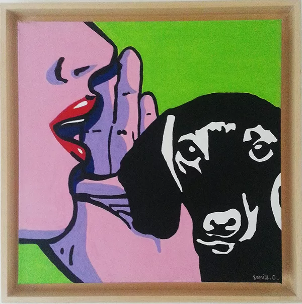 acrylique sur toile 40X40, cadre américain 45x45 cm, 2014